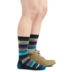 Women's Mystic Stripe Crew Lightweight Lifestyle Socks